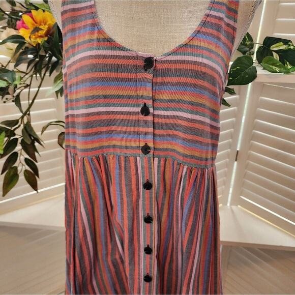 MADEWELL STRIPE BUTTON DOWN DRESS SIZE MED - Picture 5 of 7